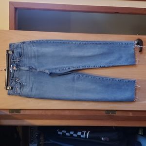 Nine West,  Denim jeans, distressed, High-rise, Straight ankle, Women's Size 8.